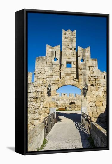 Liberty Gate, the Medieval Old Town of the City of Rhodes, Rhodes-Michael Runkel-Framed Stretched Canvas