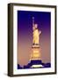 Liberty Island by Night - Statue of Liberty - Manhattan - New York City - United States-Philippe Hugonnard-Framed Photographic Print