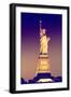 Liberty Island by Night - Statue of Liberty - Manhattan - New York City - United States-Philippe Hugonnard-Framed Photographic Print