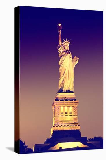 Liberty Island by Night - Statue of Liberty - Manhattan - New York City - United States-Philippe Hugonnard-Stretched Canvas