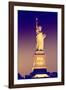 Liberty Island by Night - Statue of Liberty - Manhattan - New York City - United States-Philippe Hugonnard-Framed Photographic Print