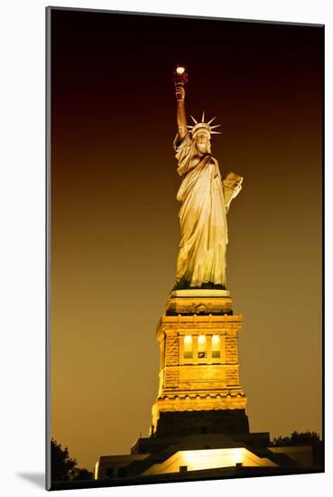 Liberty Island by Night - Statue of Liberty - Manhattan - New York City - United States-Philippe Hugonnard-Mounted Photographic Print
