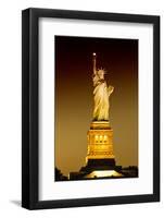 Liberty Island by Night - Statue of Liberty - Manhattan - New York City - United States-Philippe Hugonnard-Framed Photographic Print