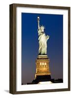 Liberty Island by Night - Statue of Liberty - Manhattan - New York City - United States-Philippe Hugonnard-Framed Photographic Print