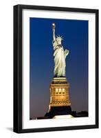 Liberty Island by Night - Statue of Liberty - Manhattan - New York City - United States-Philippe Hugonnard-Framed Photographic Print