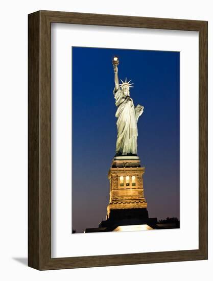 Liberty Island by Night - Statue of Liberty - Manhattan - New York City - United States-Philippe Hugonnard-Framed Photographic Print