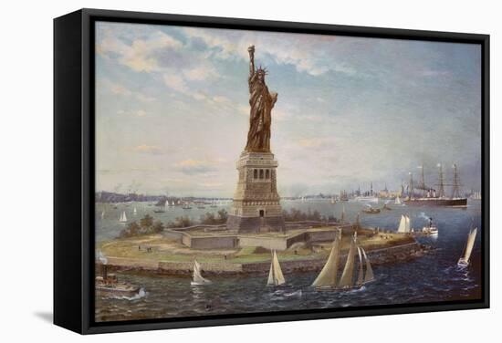 Liberty Island, New York Harbor, 1883-Fred Pansing-Framed Stretched Canvas