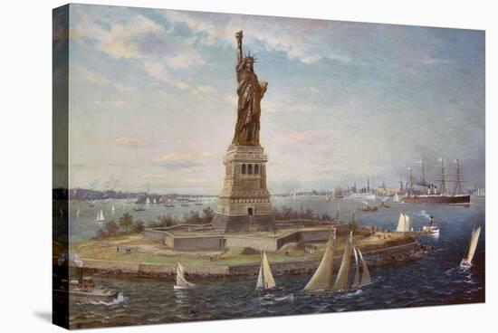 Liberty Island, New York Harbor, 1883-Fred Pansing-Stretched Canvas