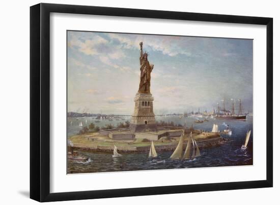 Liberty Island, New York Harbor, 1883-Fred Pansing-Framed Giclee Print