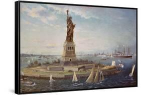 Liberty Island, New York Harbor, 1883-Fred Pansing-Framed Stretched Canvas