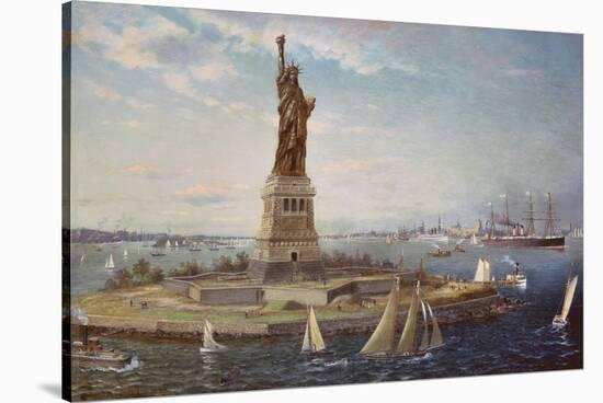 Liberty Island, New York Harbor, 1883-Fred Pansing-Stretched Canvas