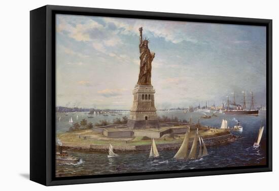 Liberty Island, New York Harbor, 1883-Fred Pansing-Framed Stretched Canvas