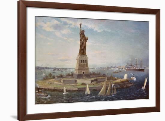 Liberty Island, New York Harbor, 1883-Fred Pansing-Framed Giclee Print