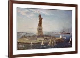 Liberty Island, New York Harbor, 1883-Fred Pansing-Framed Giclee Print