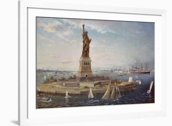 Liberty Island, New York Harbor-Fred Pansing-Framed Giclee Print