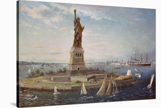 Liberty Island, New York Harbor-Fred Pansing-Stretched Canvas