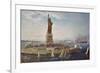 Liberty Island, New York Harbor-Fred Pansing-Framed Premium Giclee Print