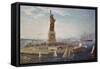 Liberty Island, New York Harbor-Fred Pansing-Framed Stretched Canvas