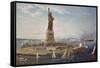 Liberty Island, New York Harbor-Fred Pansing-Framed Stretched Canvas