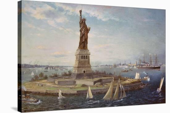 Liberty Island, New York Harbor-Fred Pansing-Stretched Canvas