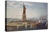 Liberty Island, New York Harbor-Fred Pansing-Stretched Canvas