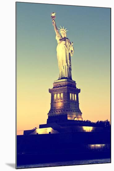 Liberty Island - Statue of Liberty - Sunset - Manhattan - New York City - United States-Philippe Hugonnard-Mounted Photographic Print