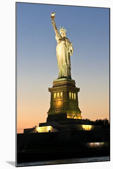 Liberty Island - Statue of Liberty - Sunset - Manhattan - New York City - United States-Philippe Hugonnard-Mounted Photographic Print