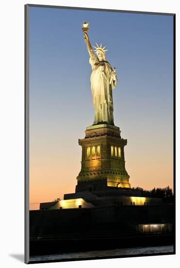 Liberty Island - Statue of Liberty - Sunset - Manhattan - New York City - United States-Philippe Hugonnard-Mounted Photographic Print