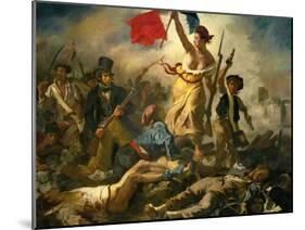 Liberty Leading the People, 1830-Eugene Delacroix-Mounted Giclee Print