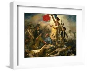 Liberty Leading the People, 1830-Eugene Delacroix-Framed Giclee Print