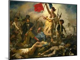 Liberty Leading the People, 1830-Eugene Delacroix-Mounted Giclee Print