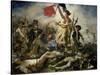 Liberty Leading the People, 1830-Eugene Delacroix-Stretched Canvas