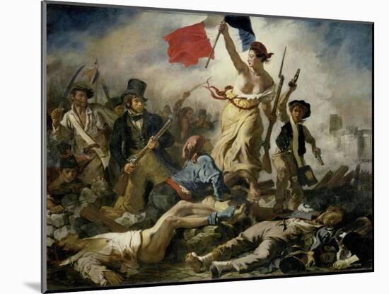 Liberty Leading the People, 1830-Eugene Delacroix-Mounted Giclee Print