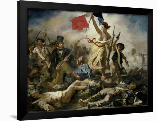 Liberty Leading the People, 1830-Eugene Delacroix-Framed Giclee Print