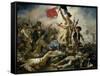 Liberty Leading the People, 1830-Eugene Delacroix-Framed Stretched Canvas