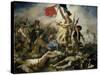 Liberty Leading the People, 1830-Eugene Delacroix-Stretched Canvas