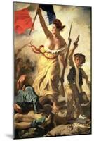 Liberty Leading the People, 28 July 1830 (Detail)-Eugene Delacroix-Mounted Giclee Print