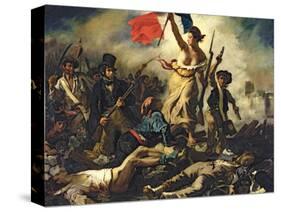 Liberty Leading the People, 28 July 1830-Eugene Delacroix-Stretched Canvas