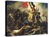 Liberty Leading the People, 28 July 1830-Eugene Delacroix-Stretched Canvas