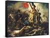 Liberty Leading the People, 28 July 1830-Eugene Delacroix-Framed Stretched Canvas