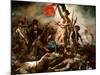 Liberty Leading the People (Oil on Canvas, 1830)-Ferdinand Victor Eugene Delacroix-Mounted Giclee Print