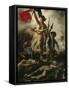 Liberty Leading the People-Eugene Delacroix-Framed Stretched Canvas