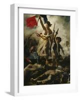 Liberty Leading the People-Eugene Delacroix-Framed Giclee Print