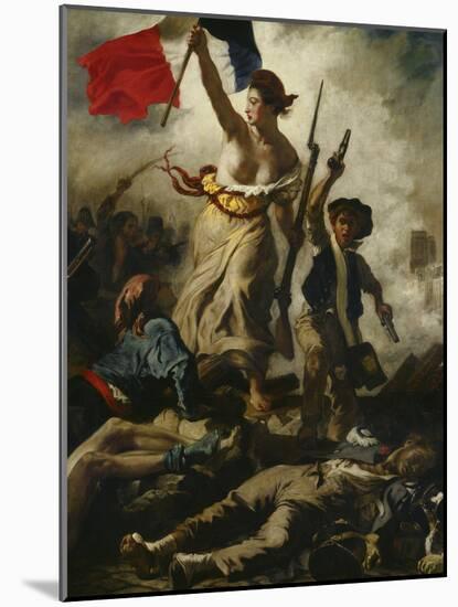 Liberty Leading the People-Eugene Delacroix-Mounted Giclee Print