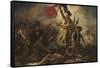 Liberty Leading the People-Eugene Delacroix-Framed Stretched Canvas