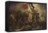 Liberty Leading the People-Eugene Delacroix-Framed Stretched Canvas