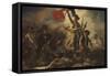 Liberty Leading the People-Eugene Delacroix-Framed Stretched Canvas