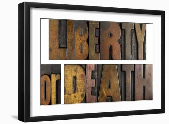 Liberty or Death-enterlinedesign-Framed Art Print