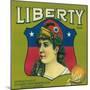 Liberty Orange Label - Escondido,CA-Lantern Press-Mounted Art Print