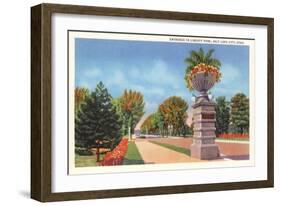 Liberty Park, Salt Lake City, Utah-null-Framed Art Print